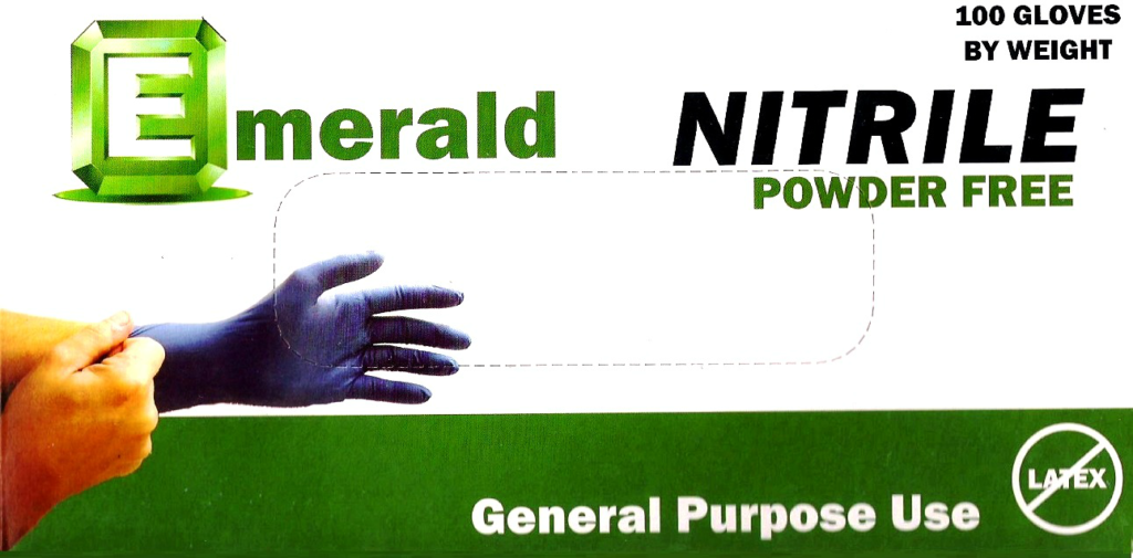 Emerald General-Purpose Powder-Free Nitrile Gloves